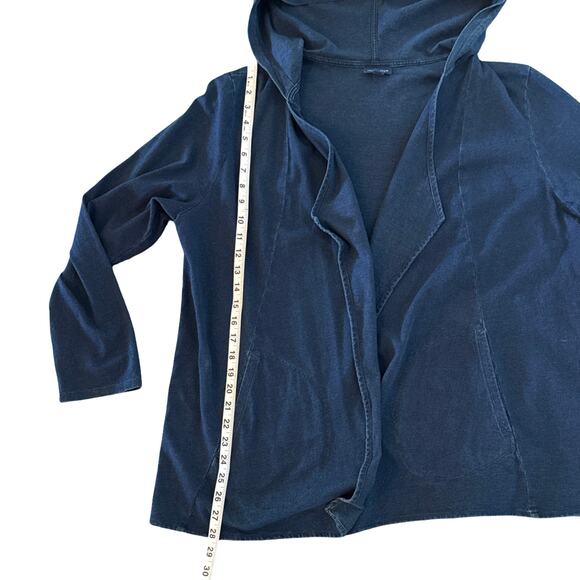 Pure Jill Indigo Wrap Hooded Cardigan indigo Women’s Petite XL - Picture 13 of 13